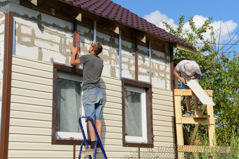 Vinyl Siding Repair Installation in Progress